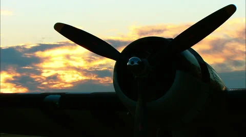 DC-3 C-47 Parked Morning Light Gamma Filter 動画素材 62784684