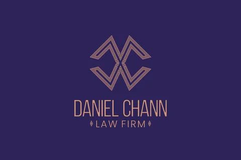 DC Abstract Logo Design for Daniel Chann Law Firm Illustrazione stock