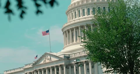 DC Broll Capitol Building Park Close up Rack Stock Footage 193677089