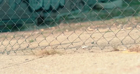 DC Broll Graffiti Through Gate Feet Walking Stock Footage 193676026
