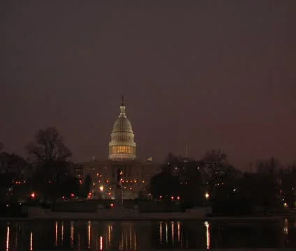 DC - Capitol Building - cloudy sunrise timelapse Stock Footage 12033242