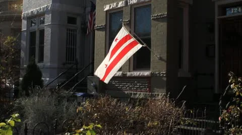 DC Flag Capitol Hill Stock-Footage 12669241