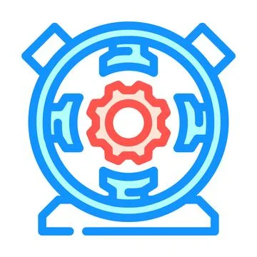 Dc generator electrical engineer color icon vector illustration Illustrazione stock