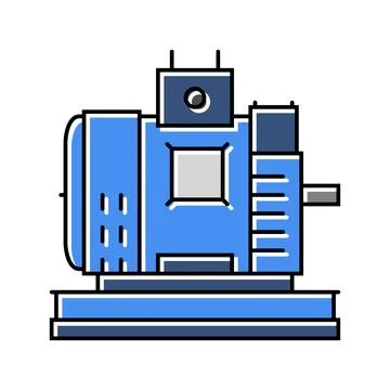 Dc generator electrical engineer color icon vector illustration Illustrazione stock