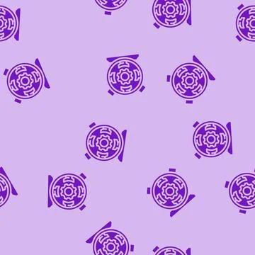 Dc generator electrical engineer glyph vector seamless pattern Illustrazione stock