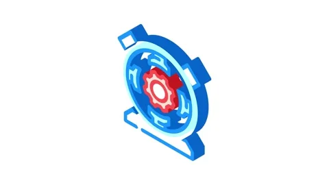 Dc generator electrical engineer isometric icon animation Stock Footage 327292379