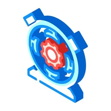 Dc generator electrical engineer isometric icon vector illustration Stock Illustration