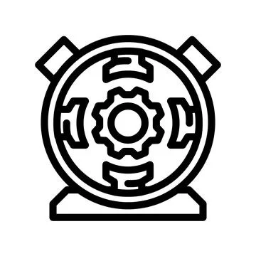 Dc generator electrical engineer line icon vector illustration Stock Illustration