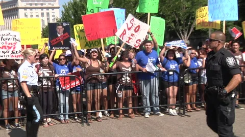 DC immigration protest Stock Footage 260850242