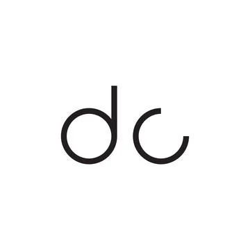 Dc initial letter vector logo icon Illustrazione stock