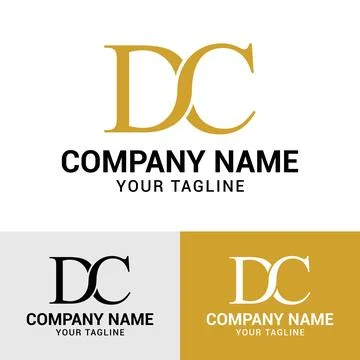 DC letter initials brand logo template Stock Illustration
