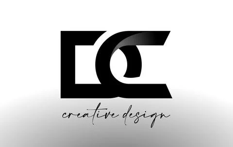 DC Letter Logo Design with Elegant Minimalist Look.DC Icon vector with creati Stock-Illustration