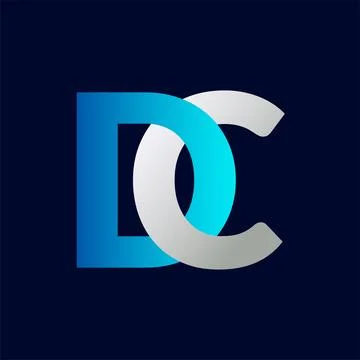 DC Letter Logo Template Illustration Design. Stock Illustration