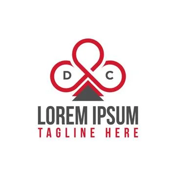 DC letter logo template vector design Stock Illustration