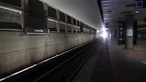 DC Metro Arriving 2 Stock Footage 146753058