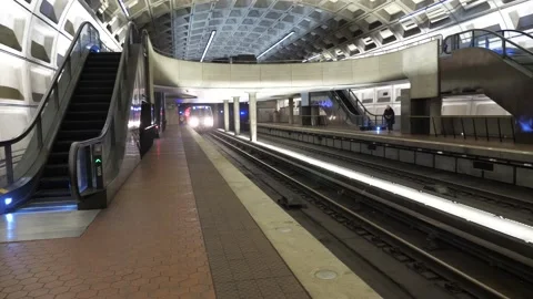 DC Metro Arriving Stock Footage 146752867