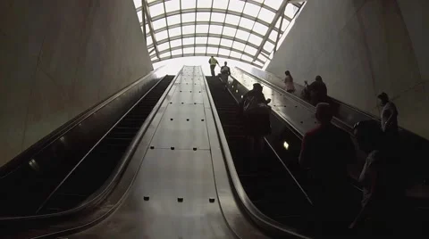 DC metro escalator Stock Footage 55299237