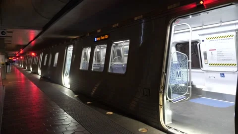 DC Metro Leaving Station Stock Footage 146753065
