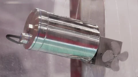 DC motor converts direct current electricity into mechanical energy in test Stock Footage 346611076