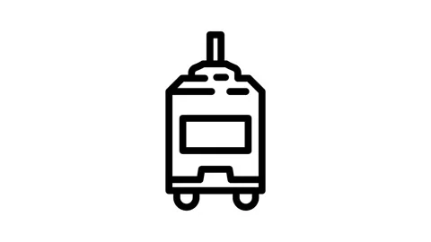 Dc motor electronic component line icon animation Stock Footage 326764089