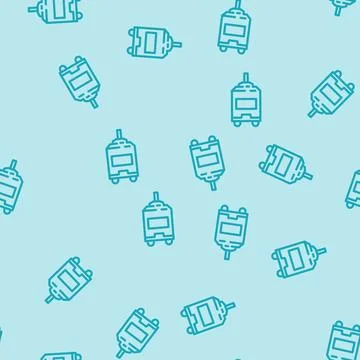 Dc motor electronic component line vector seamless pattern 库存插图