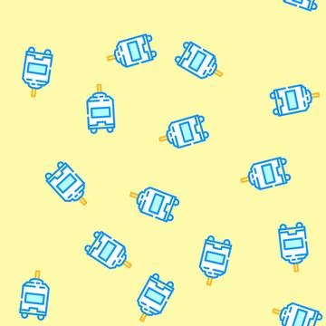 Dc motor electronic component vector seamless pattern 库存插图