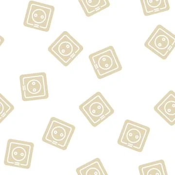 Dc power glyph vector seamless pattern Illustrazione stock