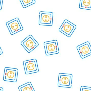 Dc power vector seamless pattern Illustrazione stock