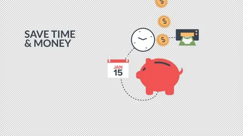DC Save Time and Money Stock Footage 221383991