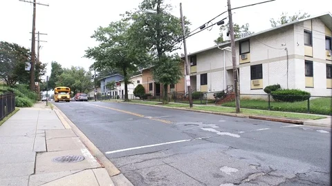 DC School Bus Stock Footage 114180919