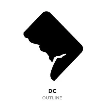 Dc silhouette on white background, vector illustration Stock Illustration