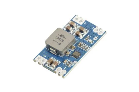 DC step-down transformer module isolated on white background Stock Photos