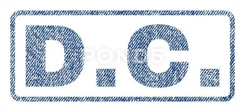 D.C. Textile Stamp Stock Illustration