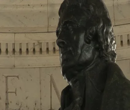 DC - Thomas Jefferson Memorial statue, closeup Stock Footage 12033391