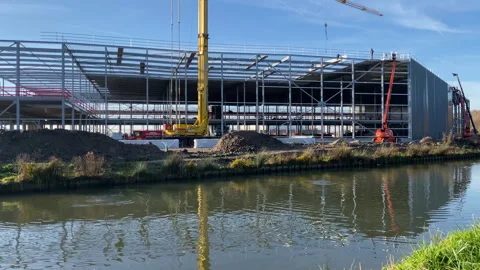 DC under construction on 2 February 2025 in Ridderkerk, The Netherlands Stock Footage 300804138