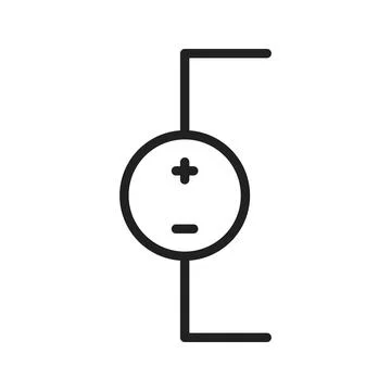 DC Voltage Source icon vector image.  Stock Illustration