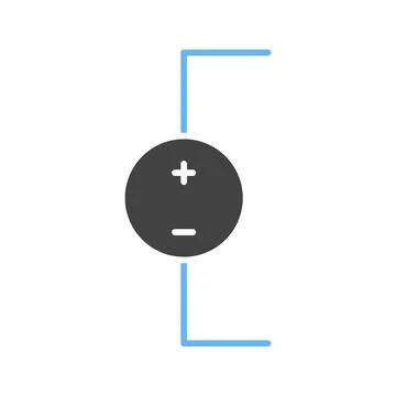DC Voltage Source icon vector image. Stock Illustration