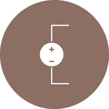 DC Voltage Source icon vector image. Stock Illustration