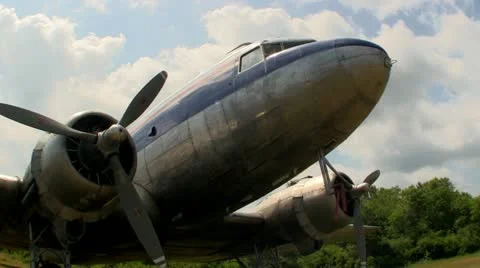 DC3 at airfield Cape Cod; 2 Stock Footage 12331482