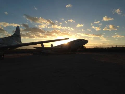 DC3 C47 at dawn Fotos de archivo