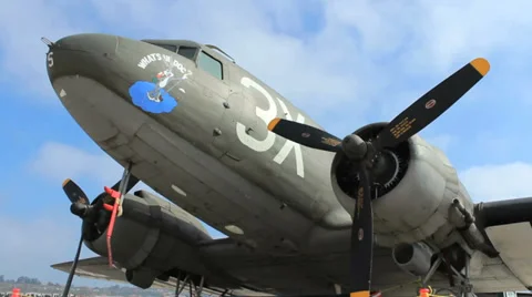 DC3 Tilt down to Nose Stock-Footage 31195941