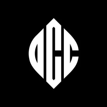 DCC circle letter logo design with circle and ellipse shape. DCC ellipse lett Stock Illustration