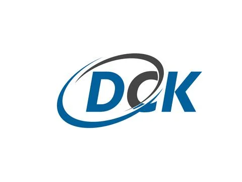DCK letters creative modern elegant swoosh logo design 스톡 일러스트