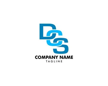 DCS letter initial logo template Stock Illustration