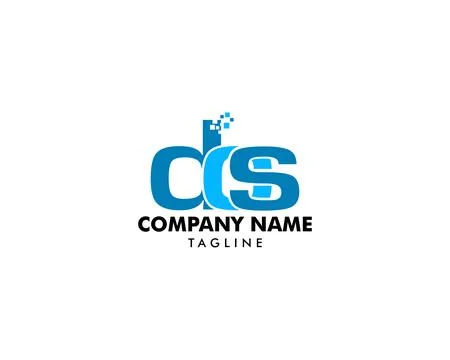 DCS letter initial logo template Stock Illustration