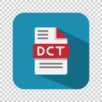 Dct audio file flat icons, extension, document, file type, format symbol イラスト素材
