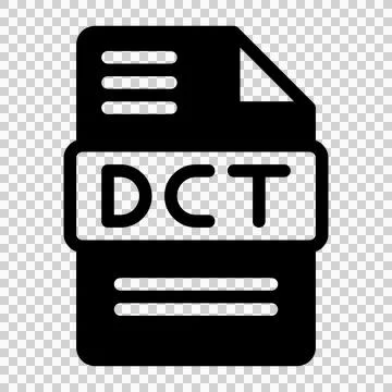 Dct Audio File Format Icon. Flat Style Design, File Type icons symbol. Stock Illustration