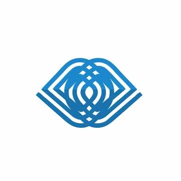 DD, DOD eye initials circle logo and vector icon Stock Illustration