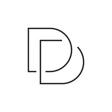 Dd initial letter vector logo Stock Illustration