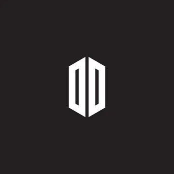 DD Logo monogram with hexagon shape style design template Stock Illustration